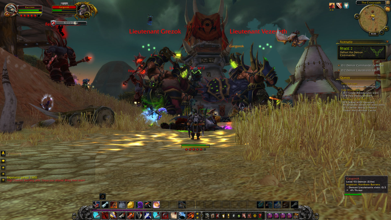 Note the experience bar. This shot taken at 8:30 this morning during an invasion with very low attendence.